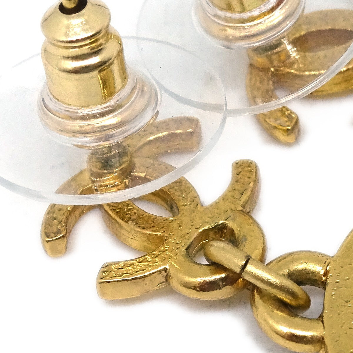 Chanel CC Star Dangle Earrings Metal with Enamel, PINK, GOLD_PLATED, Earrings