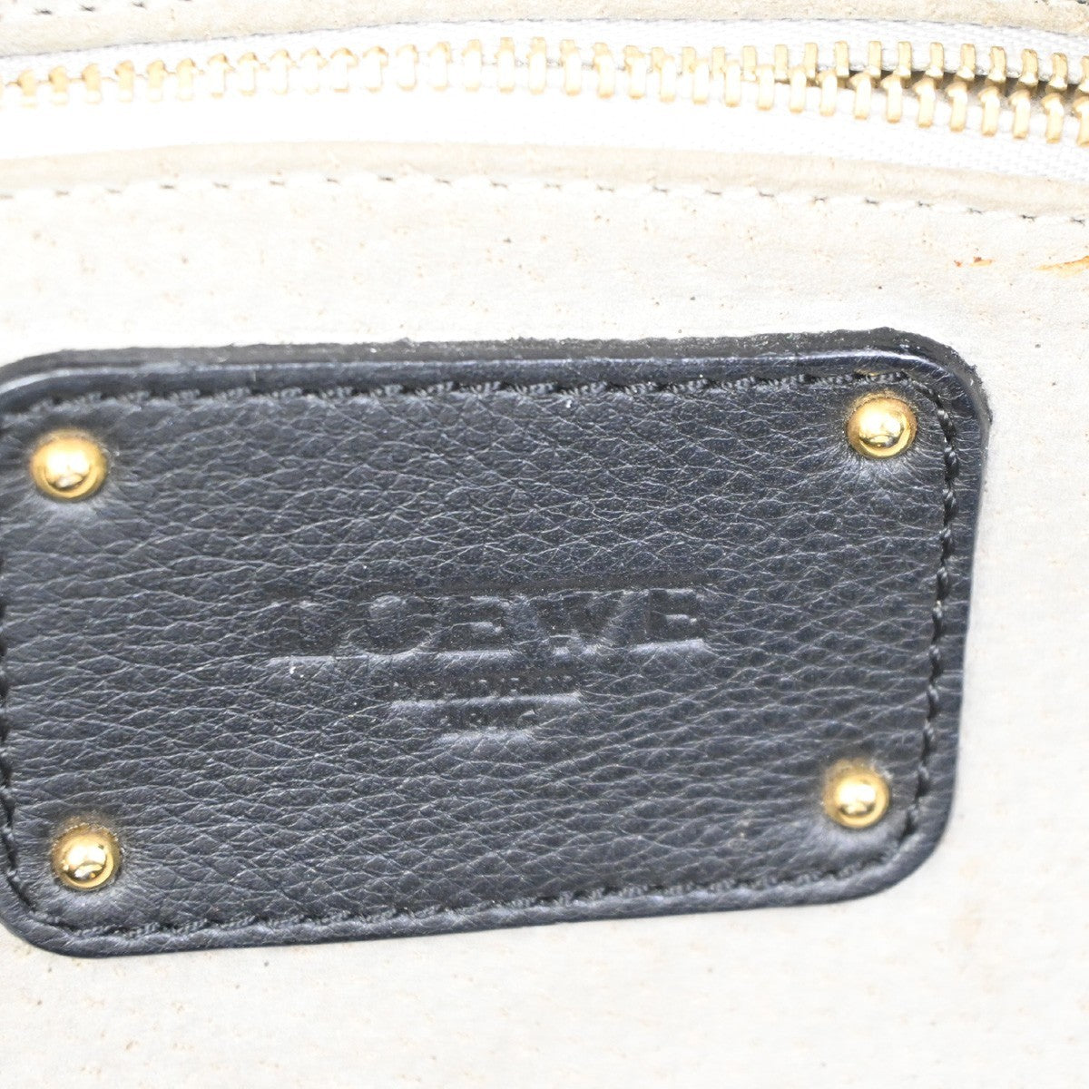 Loewe Anagram Logo Nappa Aire Hand Bag Leather, Black, Leather, Tote Bag
