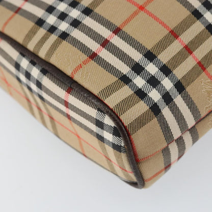 Burberry Nova check Pochette Canvas, BEIGE, CANVAS, Clutche & pouche