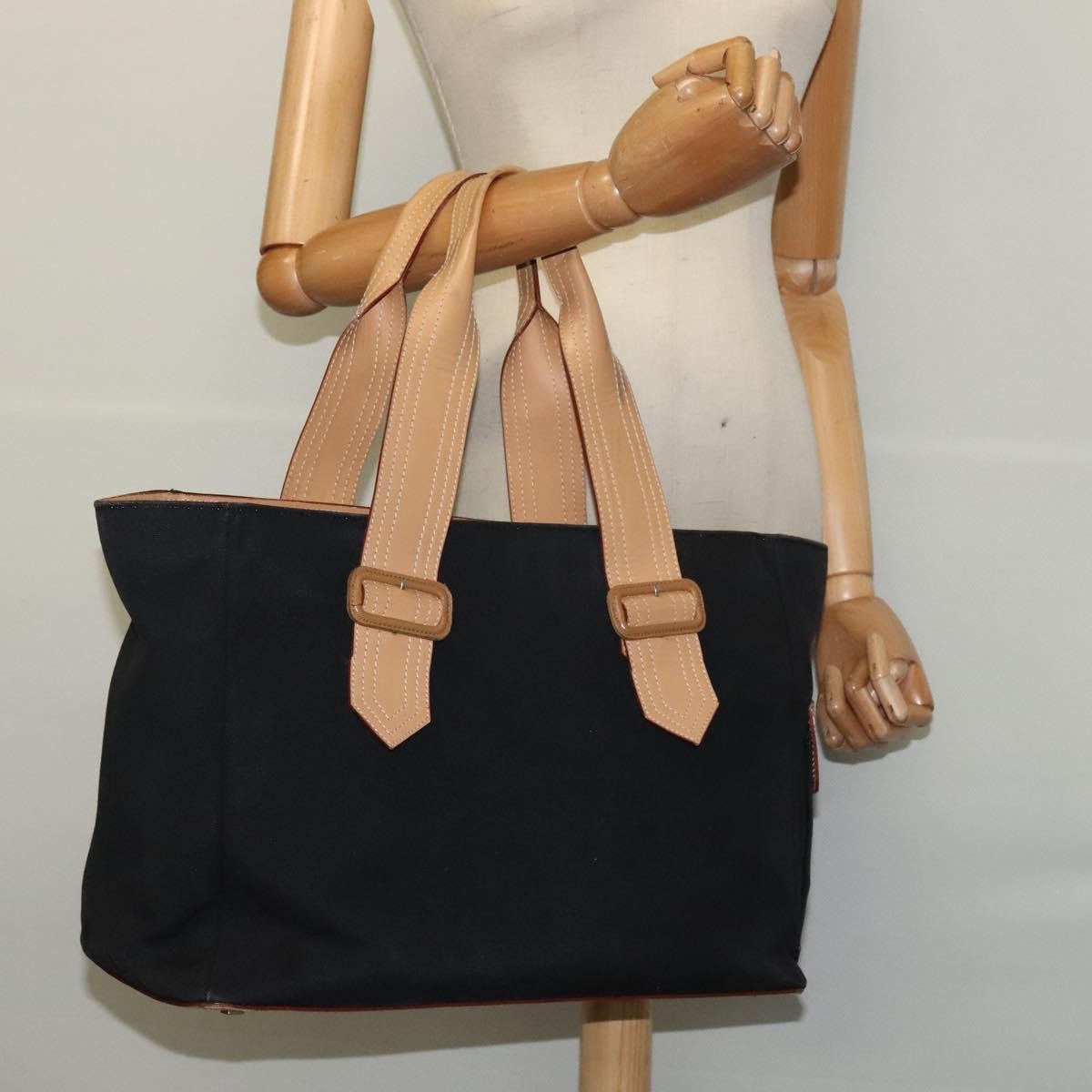 Burberry Vintage Tote Canvas, BLACK, CANVAS, Tote bag
