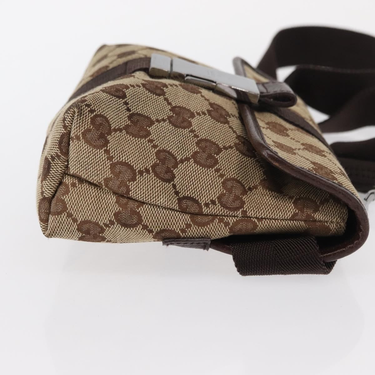 Gucci Buckle Belt Bag GG Canvas, BEIGE, CANVAS, Shoulder bag