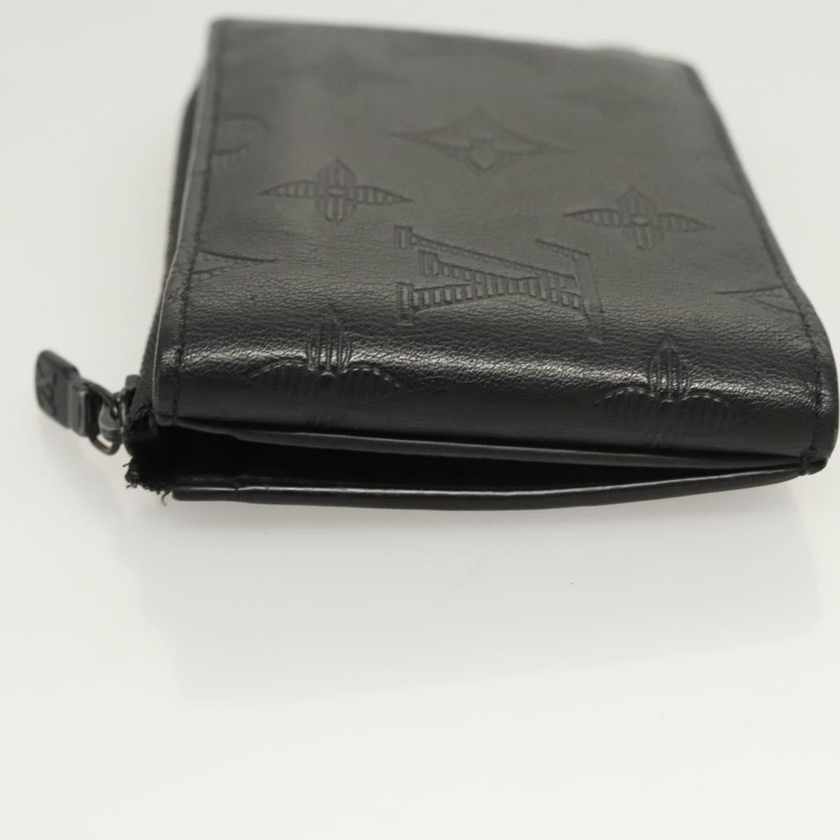 Louis Vuitton Hybrid Wallet Monogram Shadow Leather, Black, Leather, Wallet