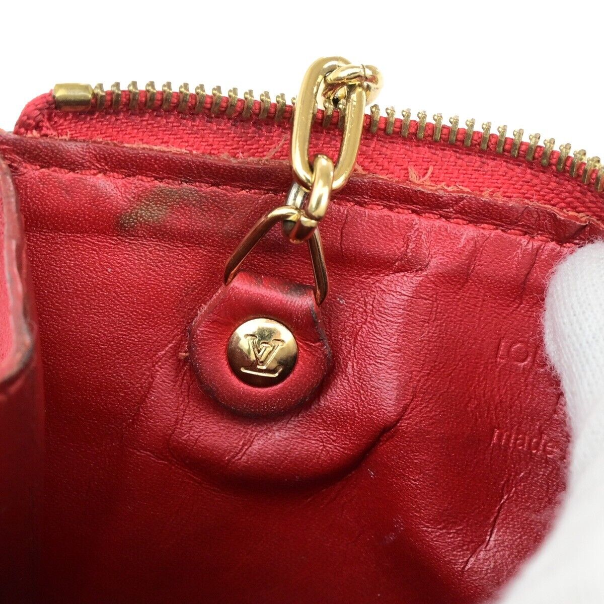 Louis Vuitton Pochette clés NM Monogram Vernis Patent Leather, RED, PATENT_LEATHER, Wallets