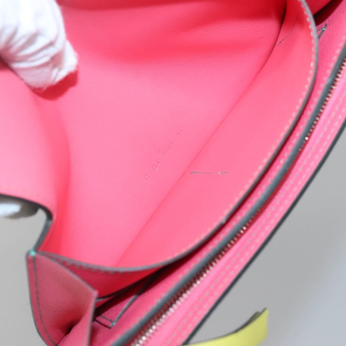 Hermes Camail Wallet Epsom, PINK, LEATHER, Wallets