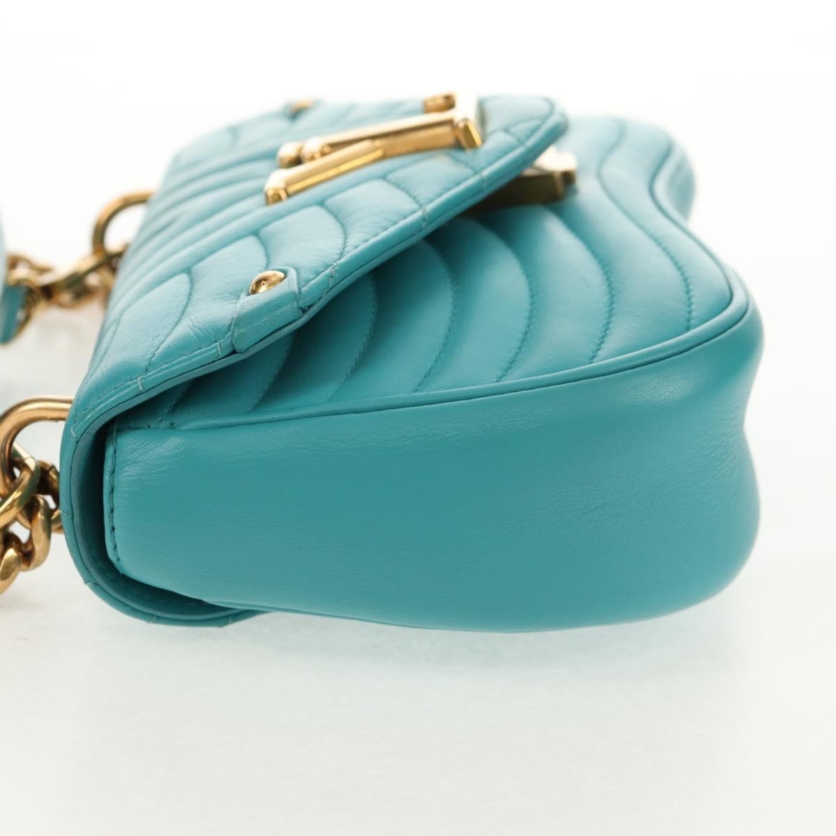 Louis Vuitton New Wave Chain Bag Quilted Leather, Blue, Leather, Shoulder Bag