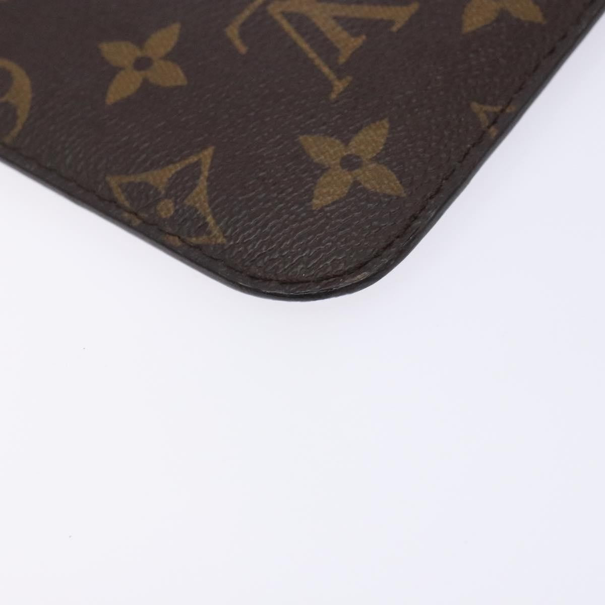 Louis Vuitton Neverfull Pochette Monogram Canvas, BROWN, CANVAS, Tote bag
