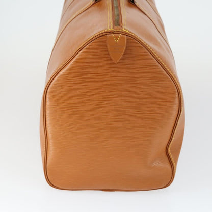Louis Vuitton Keepall Bag Epi Leather, BROWN, LEATHER, Travel bag