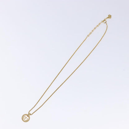 Christian Dior CD Round Pendant Necklace Metal, GOLD, METAL, Necklace