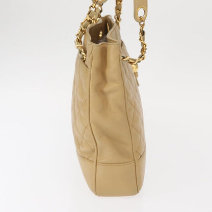 Chanel Expandable Zip Around Tote Quilted Leather, BEIGE, LEATHER, Shoulder bag