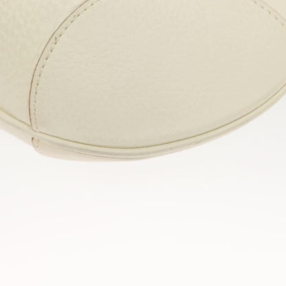 Salvatore Ferragamo Gancini Shoulder Bag Leather, WHITE, LEATHER, Shoulder bag