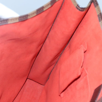 Louis Vuitton Sac Plat Bag Damier, BROWN, CANVAS, Handbag