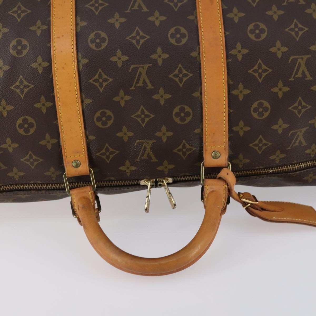Louis Vuitton Keepall Bag Monogram Canvas, BROWN, CANVAS, Travel bag