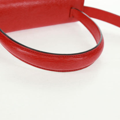 Celine Vintage Triomphe Flap Bag Leather, RED, LEATHER, Shoulder bag