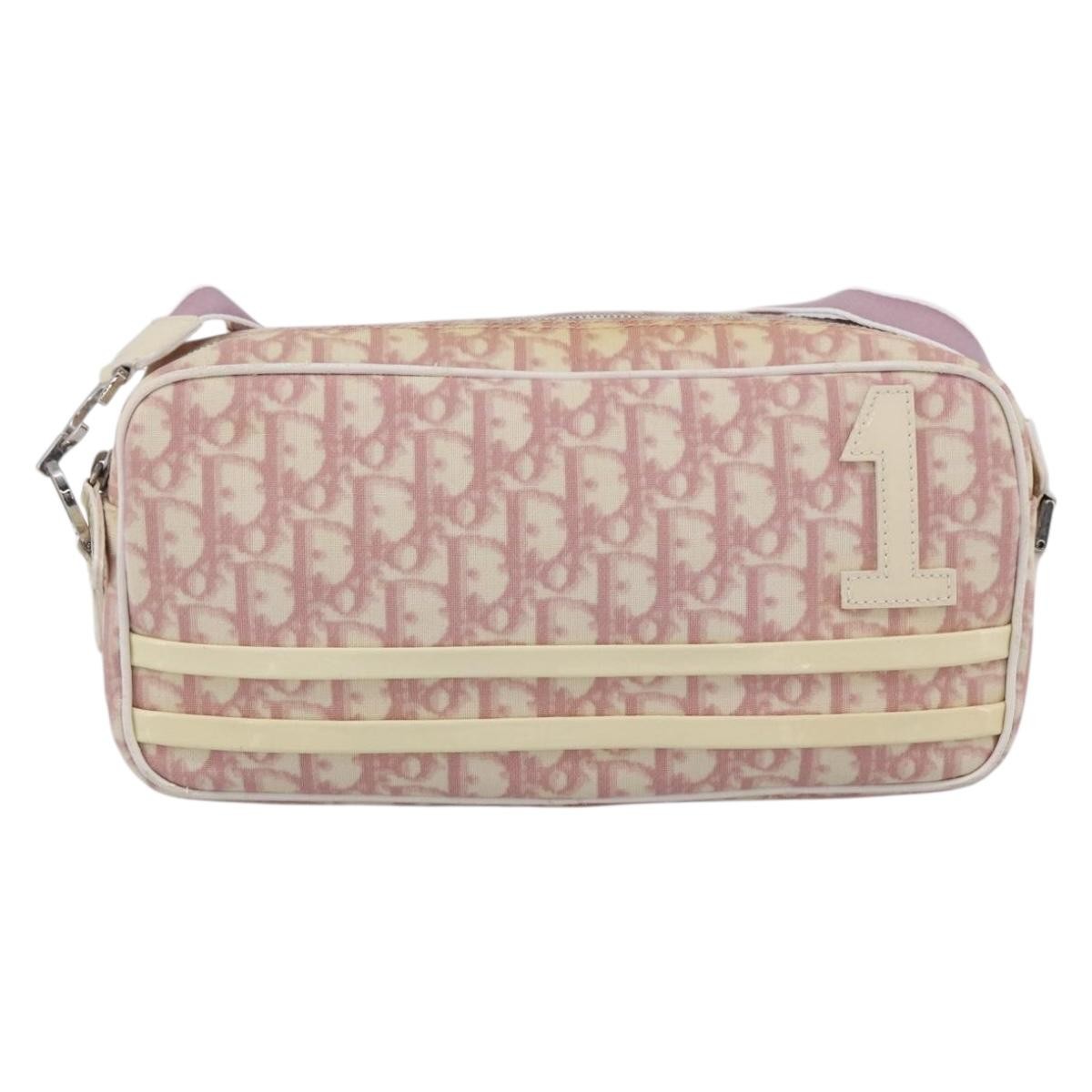 Christian Dior Vintage Crossbody Bag Diorissimo Canvas, PINK, CANVAS, Shoulder bag