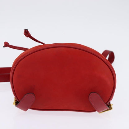 Salvatore Ferragamo Gancini Flap Drawstring Backpack Leather, RED, LEATHER, Backpack