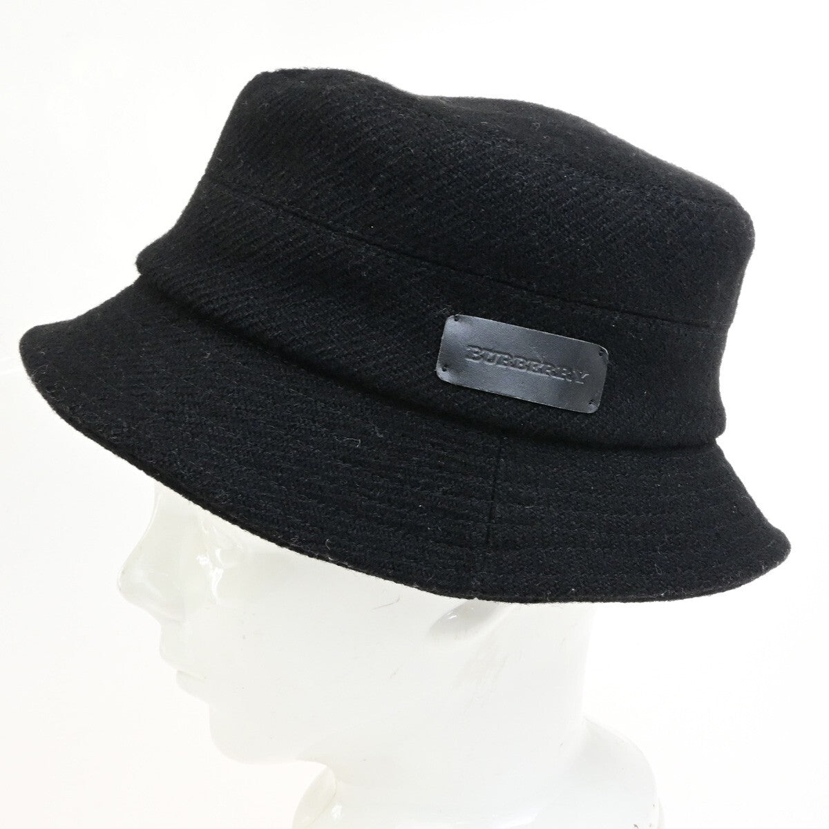 Burberry Nova Check Bucket Hat Wool Cotton, BLACK, WOOL, Head accessory