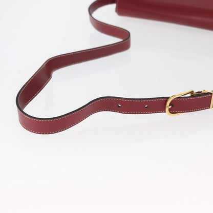 Christian Dior Vintage CD Logo Shoulder Bag Leather, RED, LEATHER, Shoulder bag