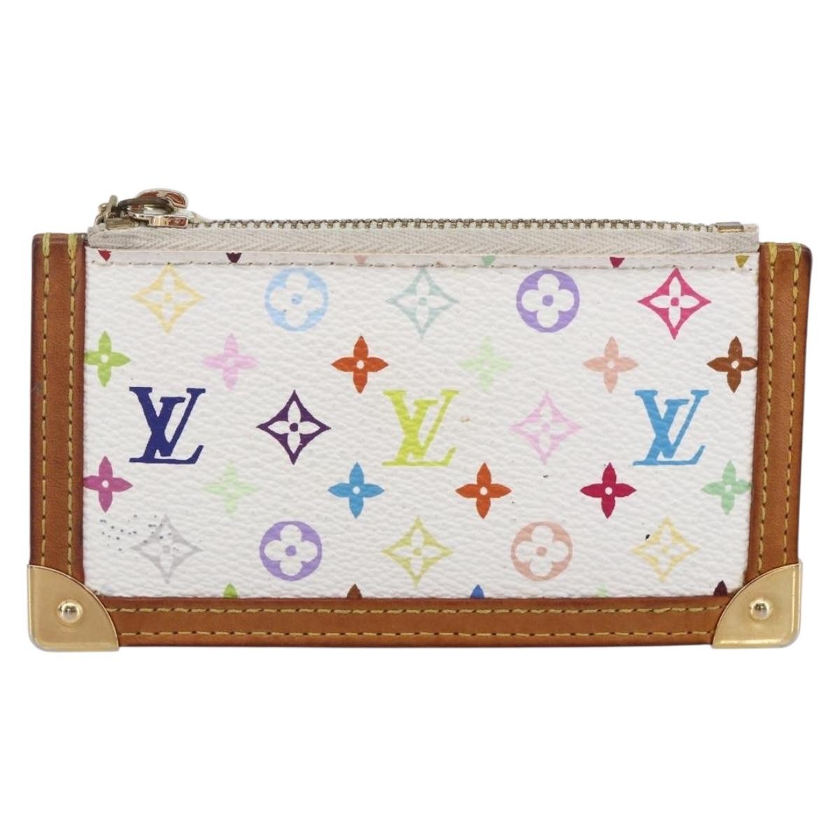 Louis Vuitton Pochette Clés Monogram Canvas, WHITE, CANVAS, Wallets