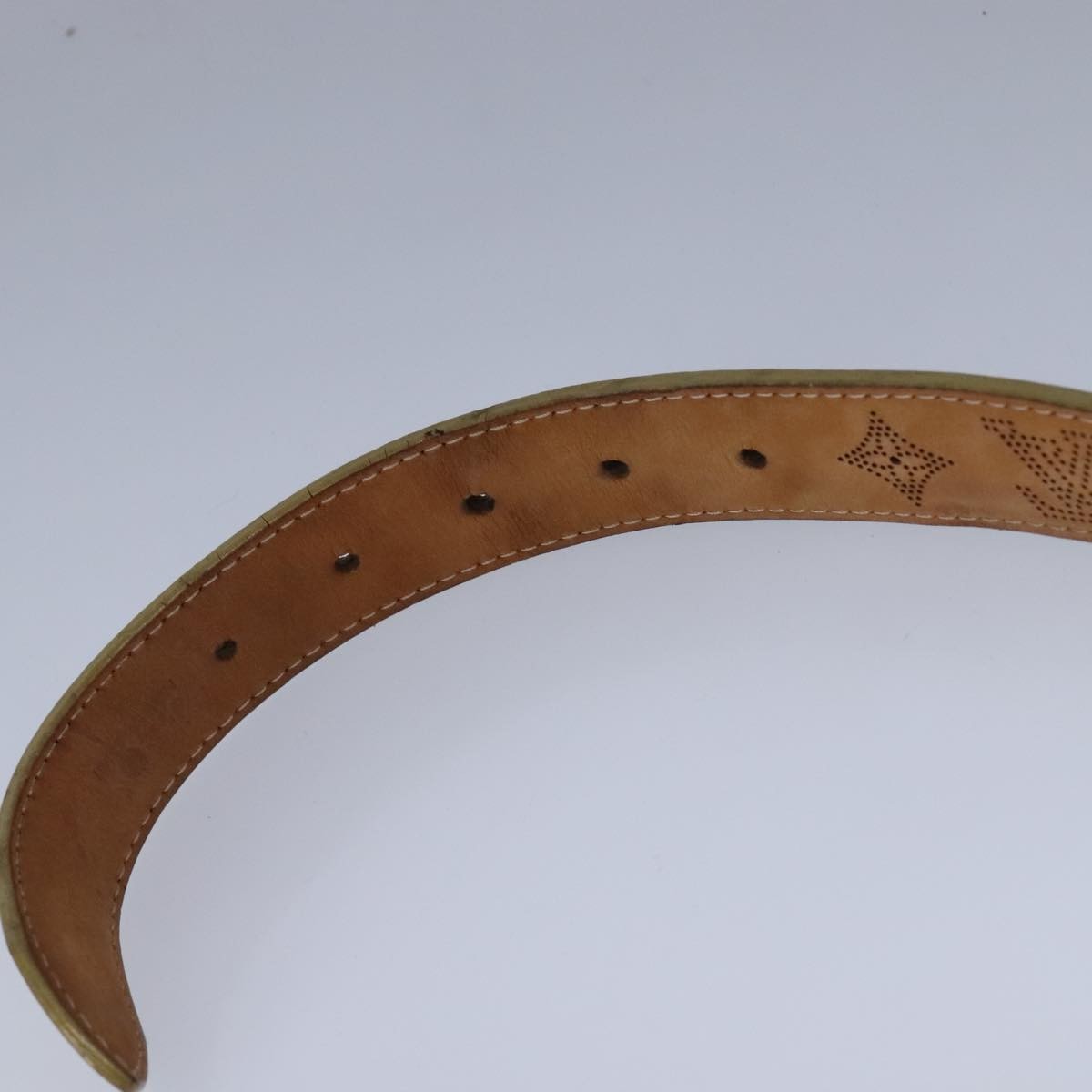 Louis Vuitton Buckle Belt Mahina Leather, GOLD, LEATHER, Belts