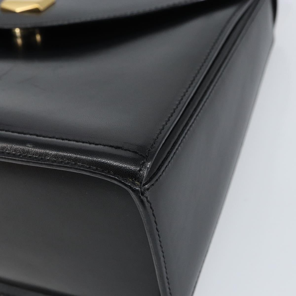 Bally Vintage Handbag Leather, BLACK, LEATHER, Handbag