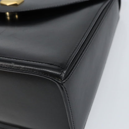 Bally Vintage Handbag Leather, BLACK, LEATHER, Handbag