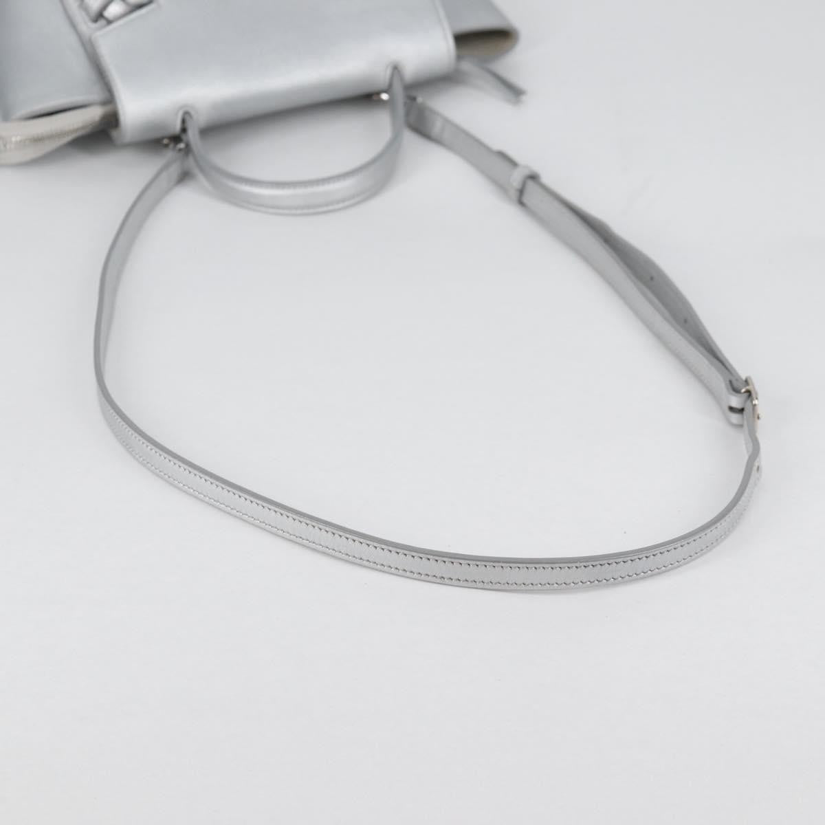 Celine Belt Bag Textured Leather, Silver, Leather, Handbag