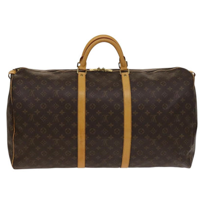 Louis Vuitton Keepall Bag Monogram Canvas, BROWN, CANVAS, Travel bag