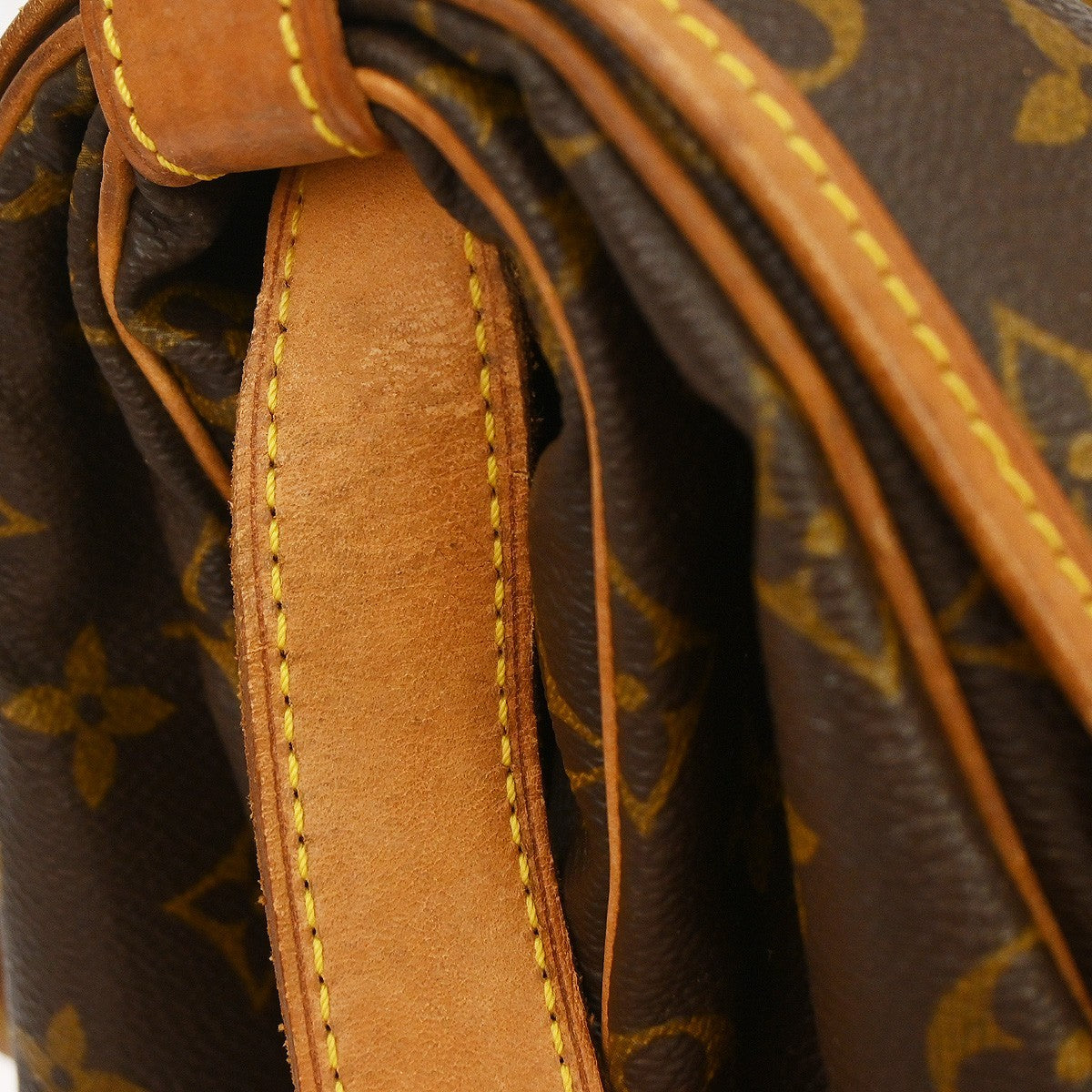 Louis Vuitton Saumur Handbag Monogram Canvas, Brown, Canvas, Shoulder Bag