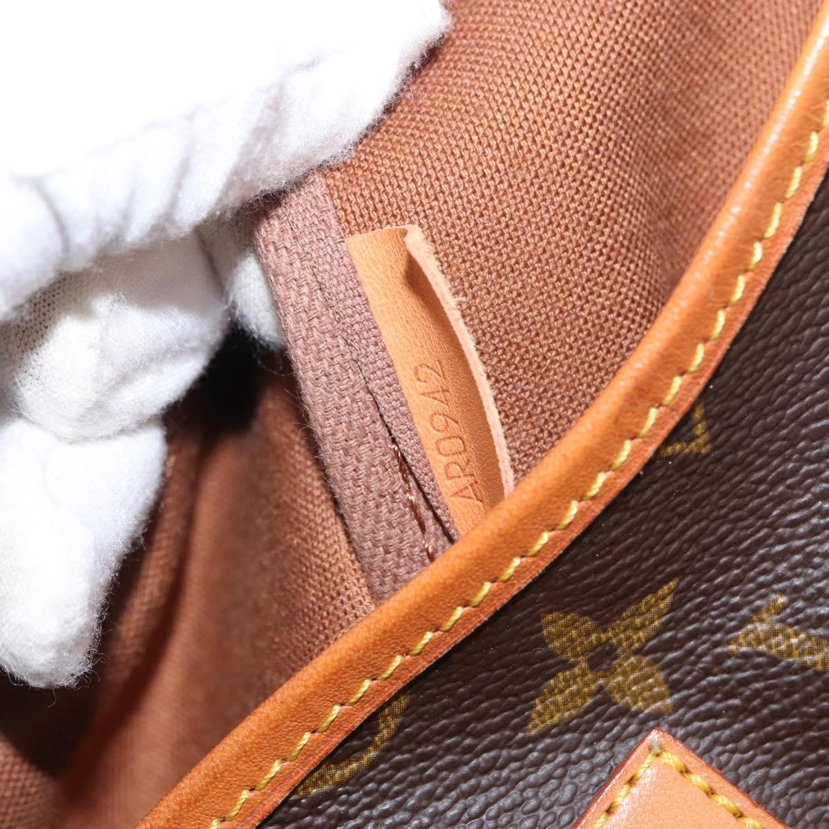 Louis Vuitton Saumur Handbag Monogram Canvas, BROWN, CANVAS, Shoulder bag