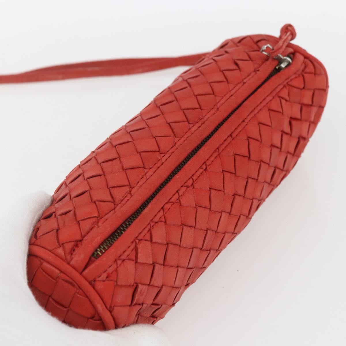 Bottega Veneta Intrecciato Clutch bag Leather, RED, LEATHER, Clutche & pouche