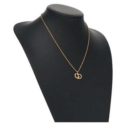 Christian Dior CD Pendant Necklace Metal, GOLD, METAL, Necklace