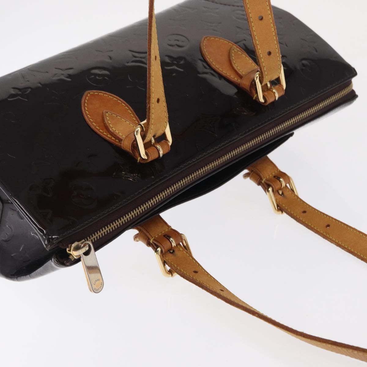 Louis Vuitton Rosewood Avenue Handbag Monogram Vernis, BROWN, PATENT_LEATHER, Shoulder bag