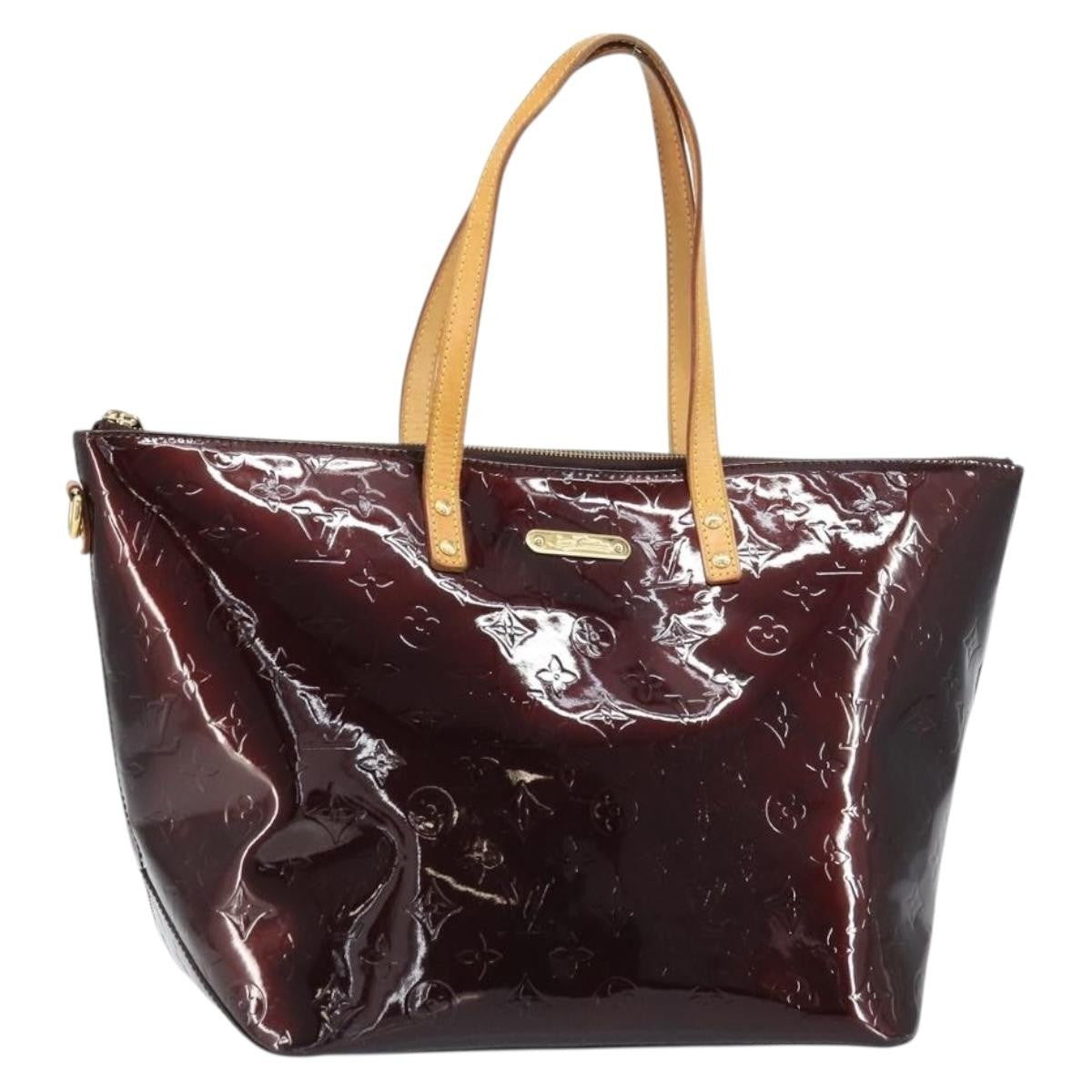 Louis Vuitton Bellevue Handbag Monogram Vernis, BROWN, PATENT_LEATHER, Tote bag