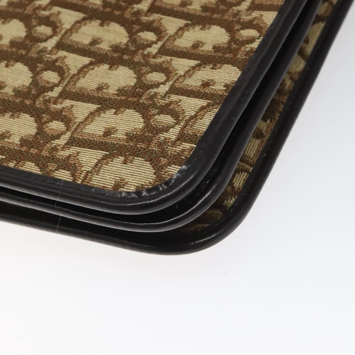 Christian Dior Vintage Trotter Flap Shoulder Bag Canvas, BROWN, CANVAS, Shoulder bag