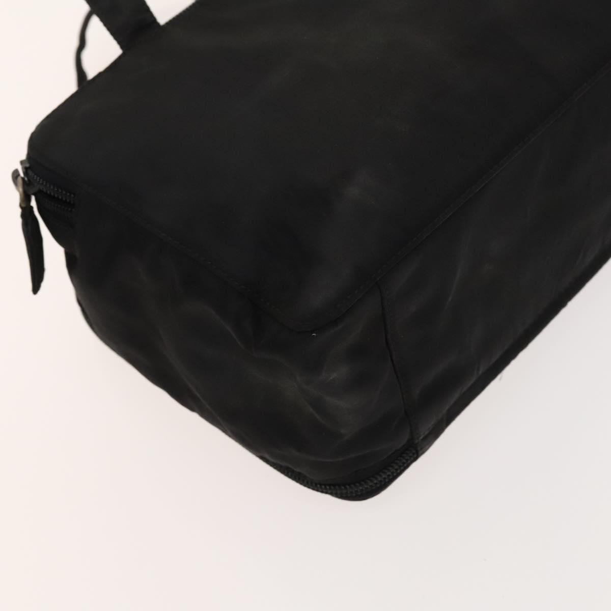 Prada Vintage Zip Handbag Tessuto, BLACK, NYLON, Handbag