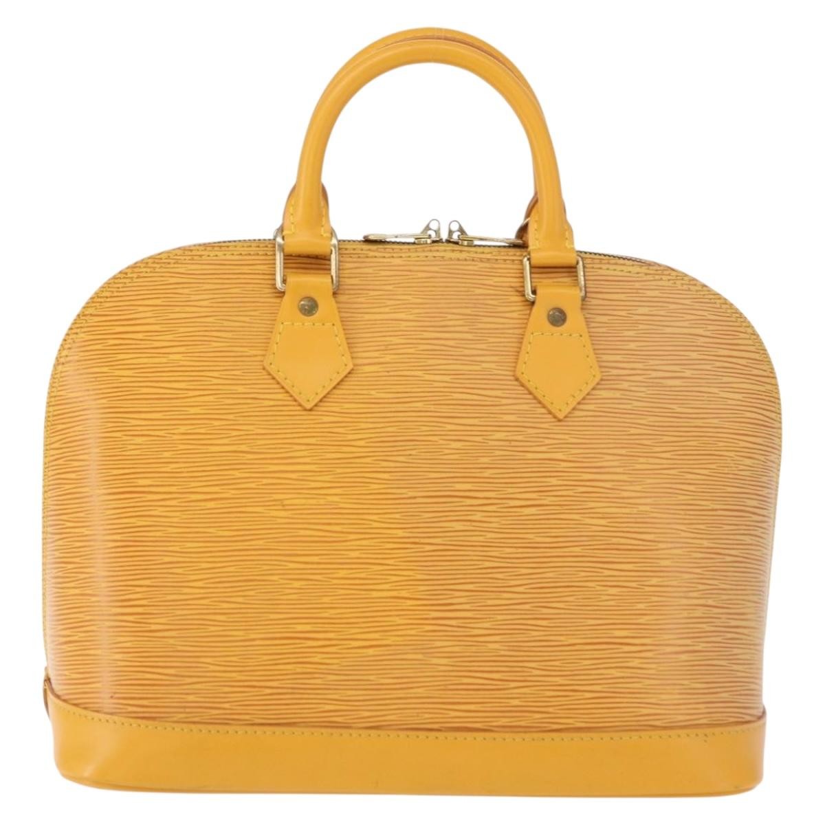 Louis Vuitton Alma Handbag Epi Leather, YELLOW, LEATHER, Handbag