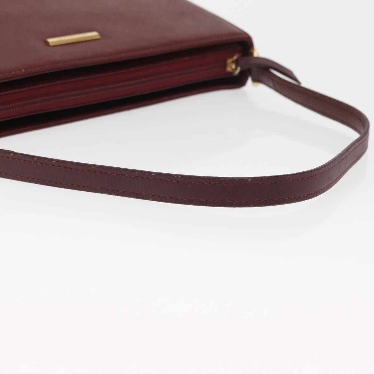 Burberry Vintage Shoulder Bag Leather, BURGUNDY, LEATHER, Shoulder bag