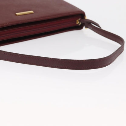 Burberry Vintage Shoulder Bag Leather, BURGUNDY, LEATHER, Shoulder bag