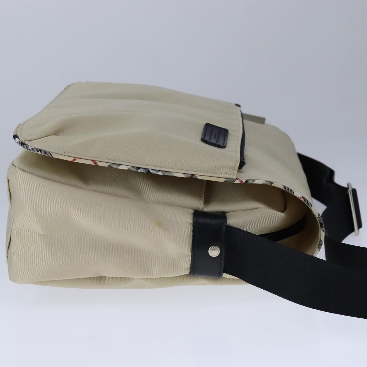 Burberry Vintage Crossbody Bag House Check Coated Canvas, BEIGE, NYLON, Shoulder bag