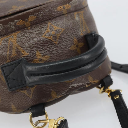 Louis Vuitton Palm Springs Backpack Monogram Canvas, BROWN, CANVAS, Backpack