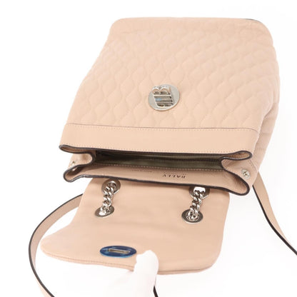 Bally Vintage Backpack Quilted Leather, Pink, Leather, Backpack