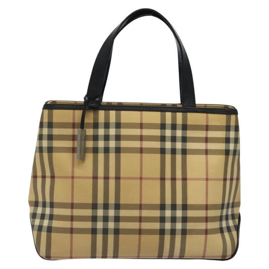 Burberry Nova Check Tote Canvas and Leather, BEIGE, CANVAS, Tote bag