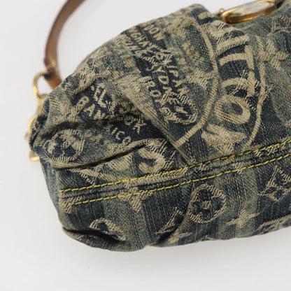 Louis Vuitton Pleaty Raye Handbag Striped Monogram Denim, BLUE, DENIM_JEANS, Shoulder bag