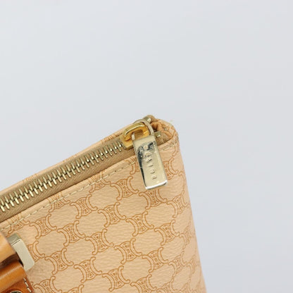 Celine Vintage Macadam Tote bag Canvas and Leather, BEIGE, CANVAS, Tote bag
