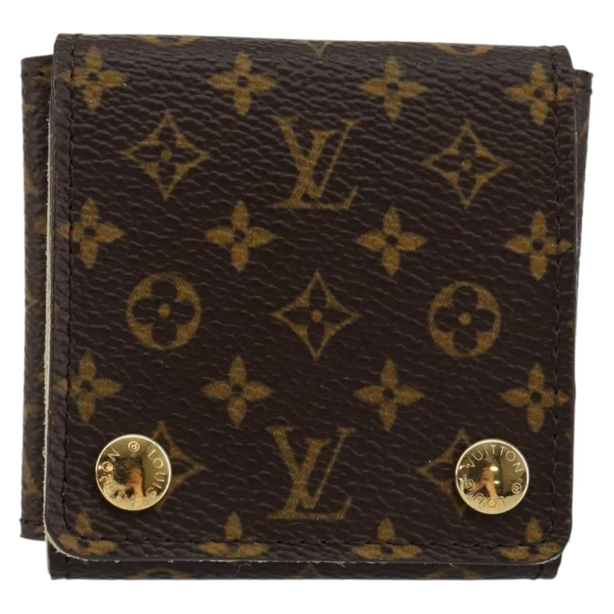 Louis Vuitton CASE JEWELRY BOX Canvas, BROWN, CANVAS, Wallets