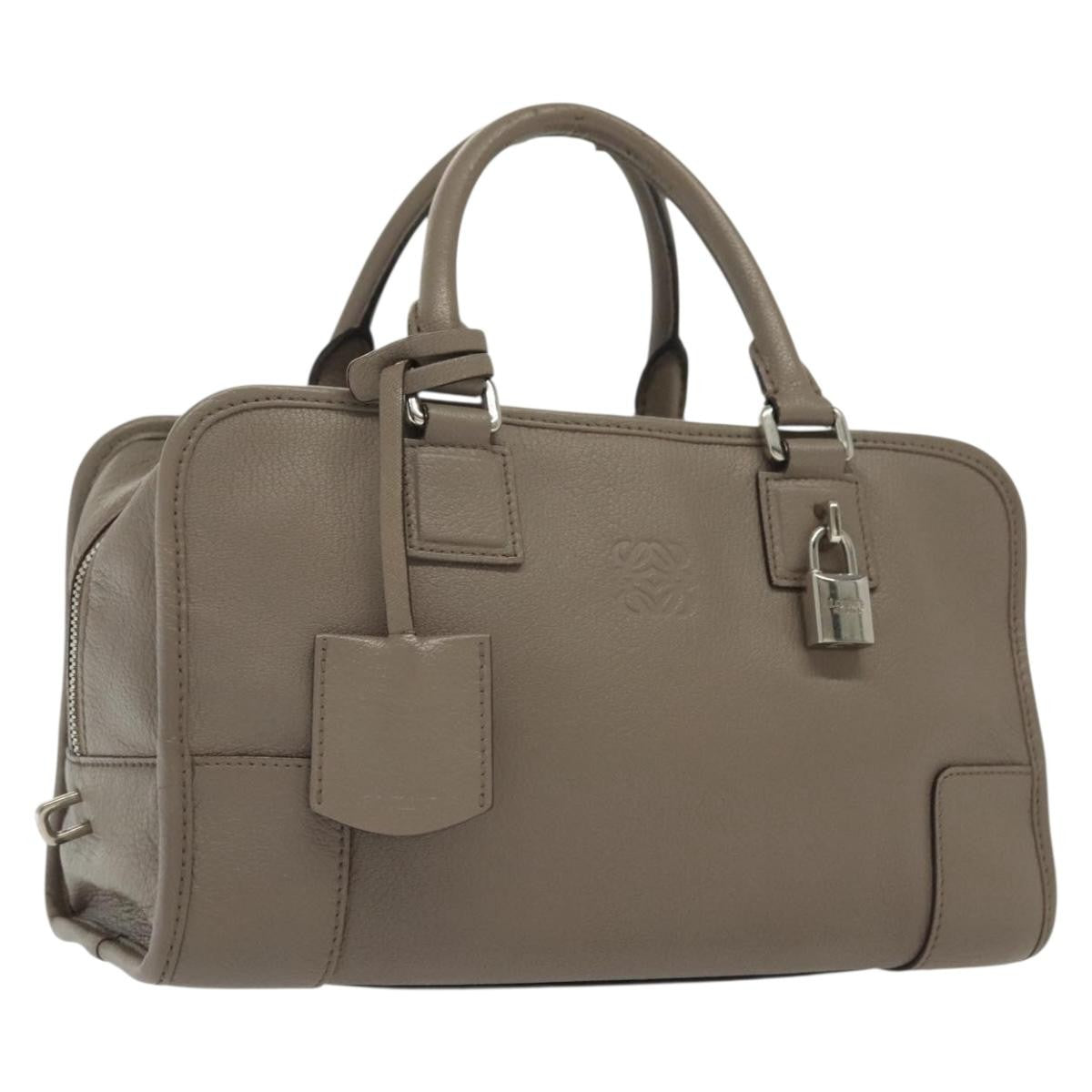 Loewe Amazona Bag Leather, GRAY, LEATHER, Handbag