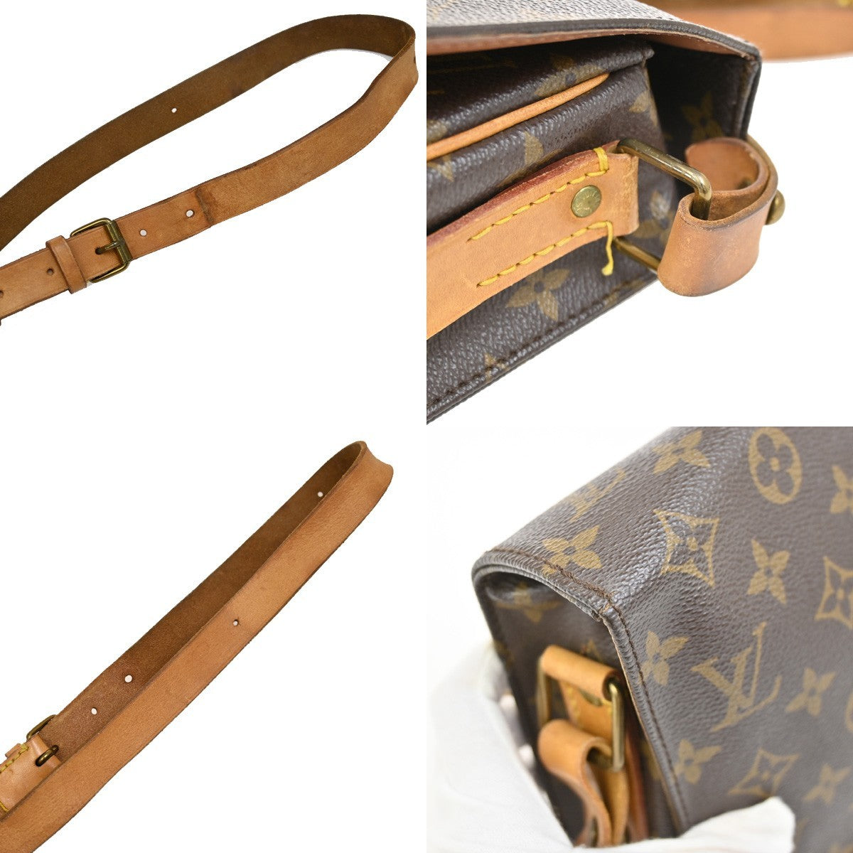 Louis Vuitton Cartouchiere Handbag Monogram Canvas, BROWN, CANVAS, Shoulder bag