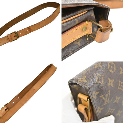Louis Vuitton Cartouchiere Handbag Monogram Canvas, BROWN, CANVAS, Shoulder bag