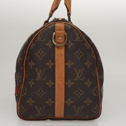 Louis Vuitton Speedy Bandouliere Bag Limited Edition Patches Monogram Canvas, BROWN, CANVAS, Handbag