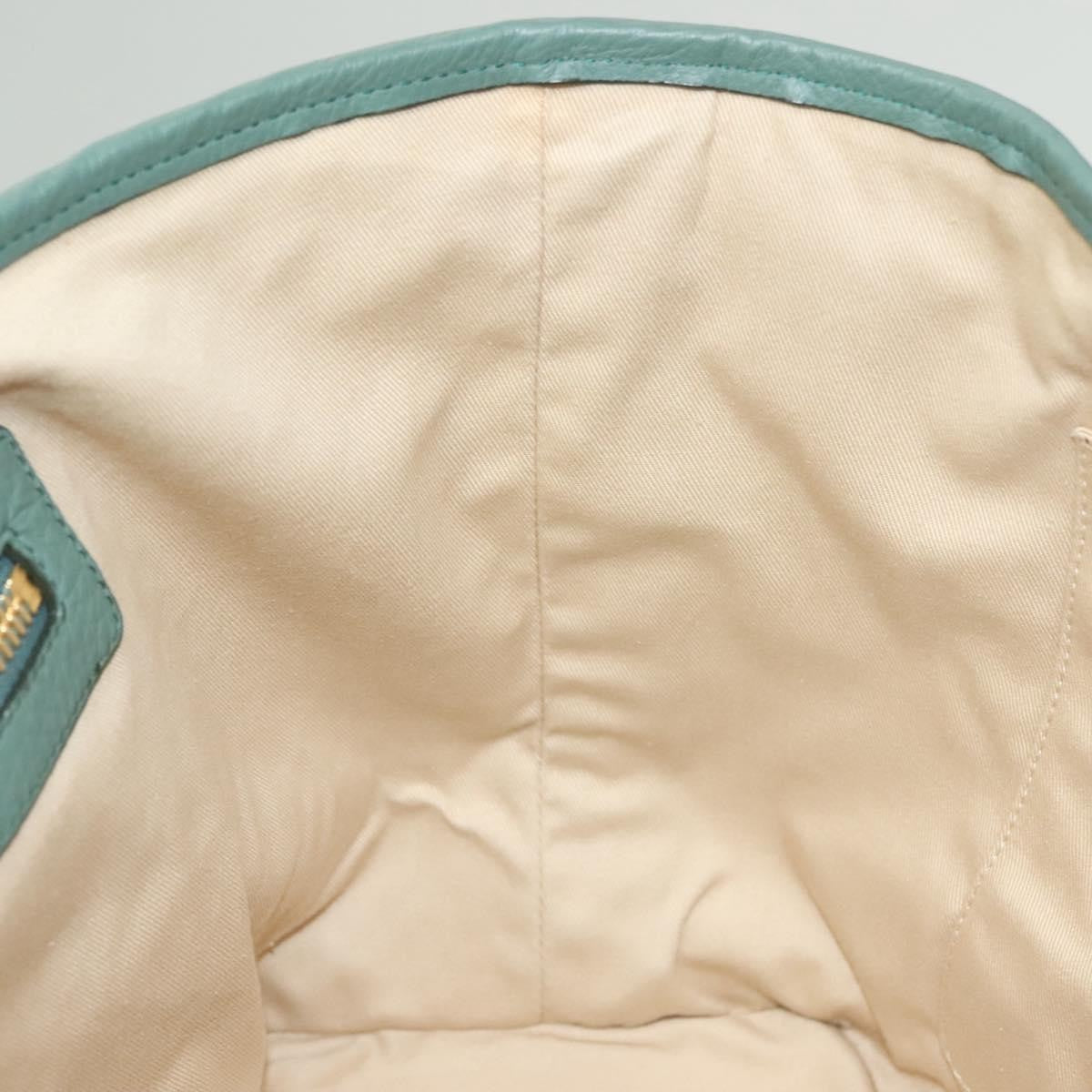 Chloe Ellen Moyen Tote Leather, GREEN, LEATHER, Tote bag